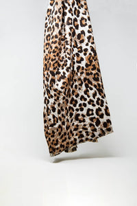 Leopard Print  Fine Woven Scarf