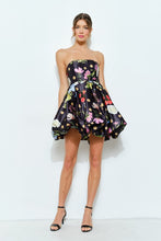 Load image into Gallery viewer, Bubble Hem Floral Dot Print Mini Dress
