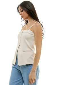 Button Up Vest Cami