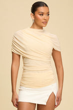 Load image into Gallery viewer, Mesh Mock Neck Short Sleeve Top
