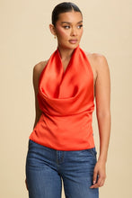 Load image into Gallery viewer, Drape Satin Cowl Top
