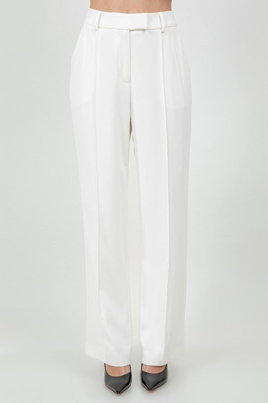 Soft Woven Trousers With Back Slit