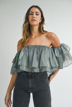 Load image into Gallery viewer, Ruffled Tiered Off Shoulder Top
