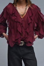 Load image into Gallery viewer, All Over Ruffle Blouse

