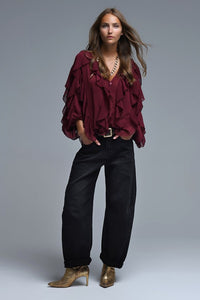 All Over Ruffle Blouse