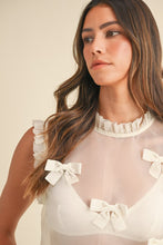 Load image into Gallery viewer, Ruffled Organza with Ribbon Details Top
