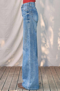 High Rise Essential Wide Leg Jeans