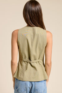 Tailored Long-line Buttoned Vest