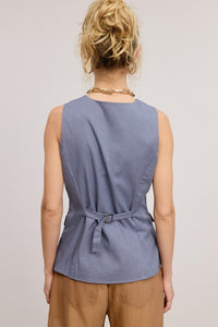 Tailored Long-line Buttoned Vest
