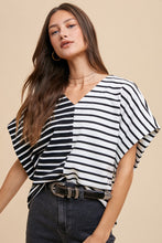 Load image into Gallery viewer, V Neck Stripe Knit Top
