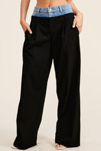 Load image into Gallery viewer, Pinstripe Denim Waistband Trouser
