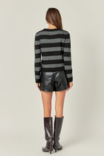 Load image into Gallery viewer, Mix Lurex Stripe Knit Sweater Top
