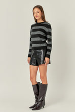 Load image into Gallery viewer, Mix Lurex Stripe Knit Sweater Top
