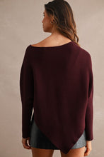 Load image into Gallery viewer, Asymmetrical Boat Neck Sweater

