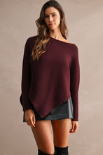 Load image into Gallery viewer, Asymmetrical Boat Neck Sweater
