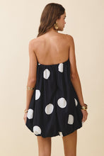 Load image into Gallery viewer, Strapless Polka Dot Elastic Neck Bubble Dress
