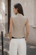 Load image into Gallery viewer, Double Breasted Mock Neck Vest

