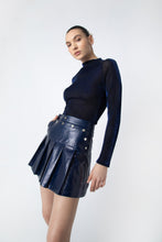 Load image into Gallery viewer, Faux Leather Pleated Mini Skirt
