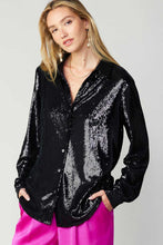 Load image into Gallery viewer, Button  Down Sequin Shirt
