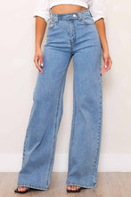 Load image into Gallery viewer, Waist Snap Button High-Rise Jeans
