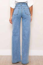 Load image into Gallery viewer, Waist Snap Button High-Rise Jeans
