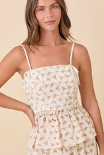 Load image into Gallery viewer, Floral Eyelet Peplum Top
