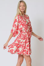 Load image into Gallery viewer, Dolman Sleeve Braid Belted Dress
