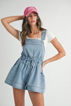 Load image into Gallery viewer, Denim Romper With Back Tie Detail
