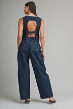 Load image into Gallery viewer, Denim Back Tie Sleeveless Top and Pants Set
