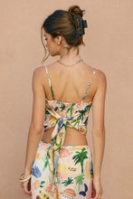 Load image into Gallery viewer, Isla Bonita Dipped Hem Tie Back Top
