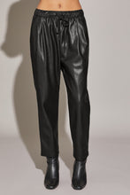 Load image into Gallery viewer, Leather Drawstring Ankle Pants

