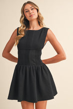 Load image into Gallery viewer, Mini Dress With Polka Dot  Bow
