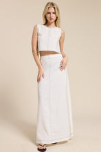 Load image into Gallery viewer, Contrast Stitch Linen Two Piece Set
