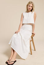 Load image into Gallery viewer, Contrast Stitch Linen Two Piece Set
