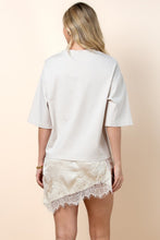Load image into Gallery viewer, Solid Asymmetric Lace Loose Fit Top
