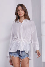 Load image into Gallery viewer, Crinkled Waist Drawstring Shirt
