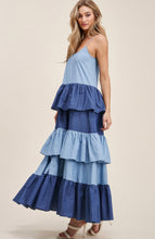 Load image into Gallery viewer, Color Block Denim Dress
