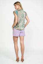 Load image into Gallery viewer, Floral Gradient Ruffled Blouse
