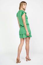 Load image into Gallery viewer, Emerald Pleated Mini Dress
