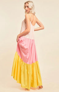 Color-block Maxi Dress