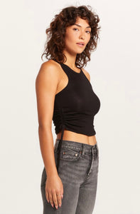 Ruched Drawstring Cropped Tank Top