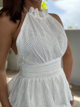 Load image into Gallery viewer, Eyelet Halter Lace Dress
