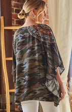 Load image into Gallery viewer, Embroidery  Camo Poncho
