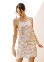 Load image into Gallery viewer, Gold Lurex Looped Shift Mini Dress
