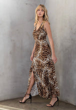 Load image into Gallery viewer, Chic Leopard Cross Back Maxi Dress
