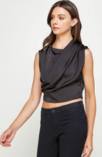 Load image into Gallery viewer, High Cowl Neck Satin Top
