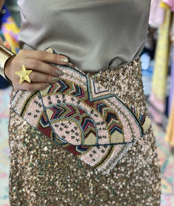Beaded Colorful Clutch