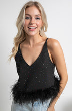Load image into Gallery viewer, Studded Gem Feather Tank Cami
