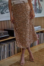 Load image into Gallery viewer, Rose Gold Sequins Midi Skirt
