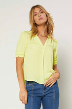 Load image into Gallery viewer, Smocked Short Sleeve V-Neck Top
